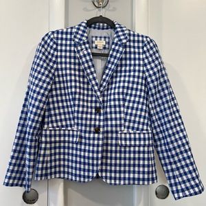 Linen Blend J. Crew Factory Gingham Blazer
